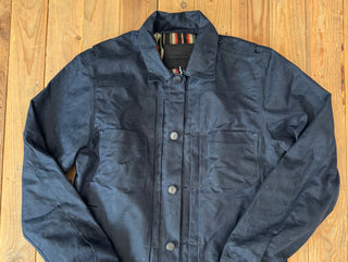 RJ-1 Riders jacket Waxed Canvas Black Freenote Cloth