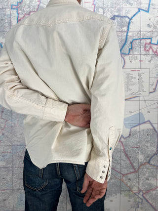 F3512 Camisa Western Ecru FOB Factory