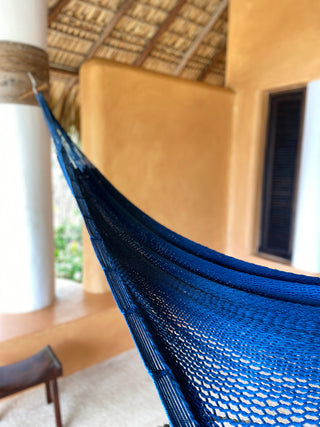 Hamaca Oaxaqueña teñida en Indigo