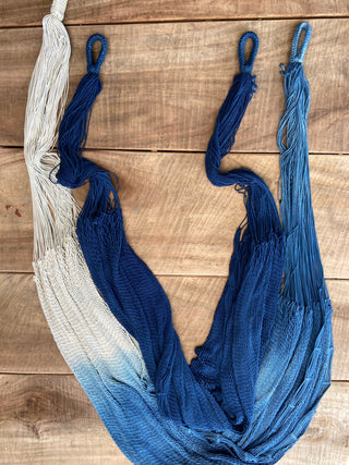 Hamaca Oaxaqueña teñida en Indigo