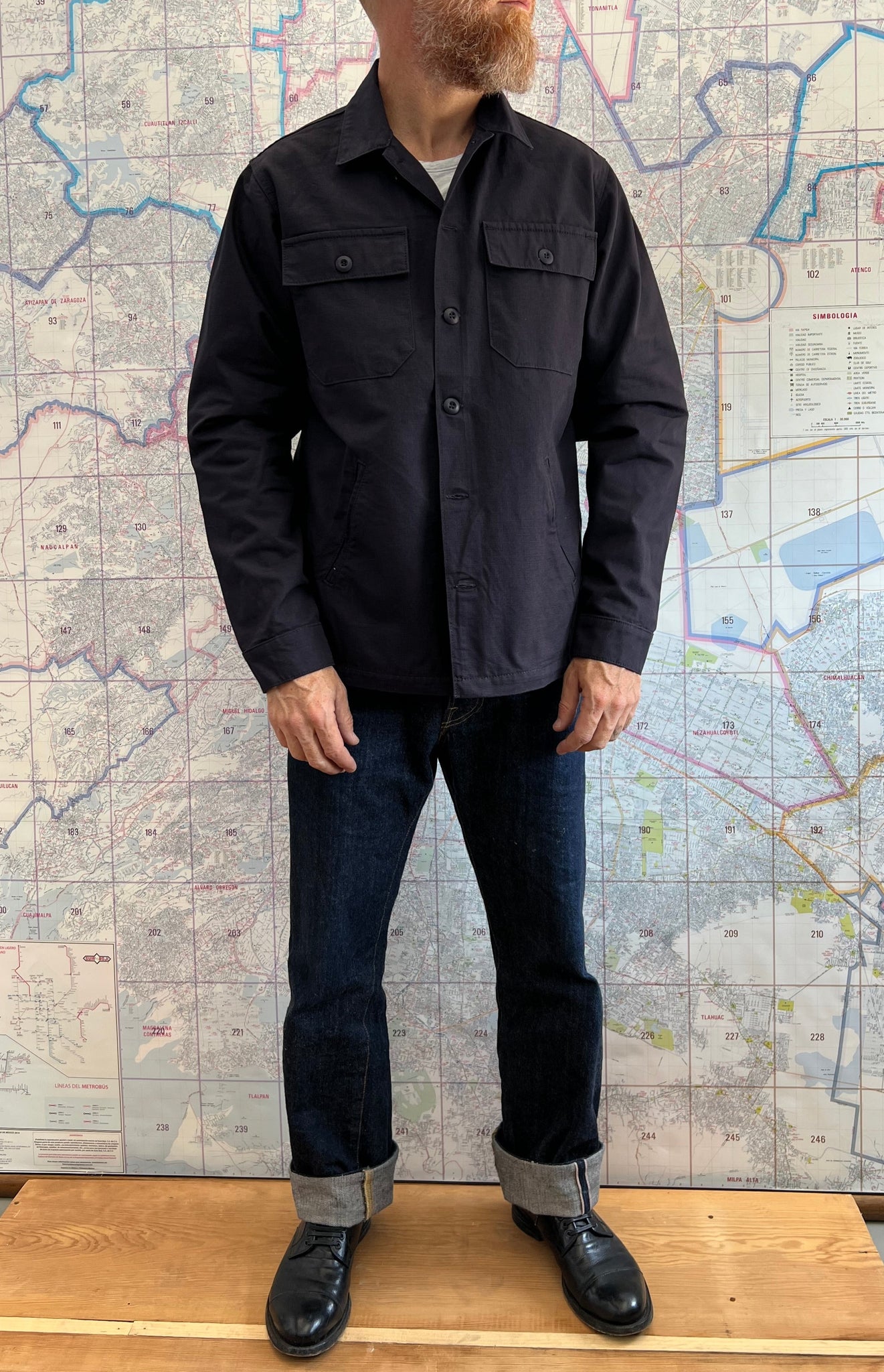 Navy Overshirt 8 oz ripstop