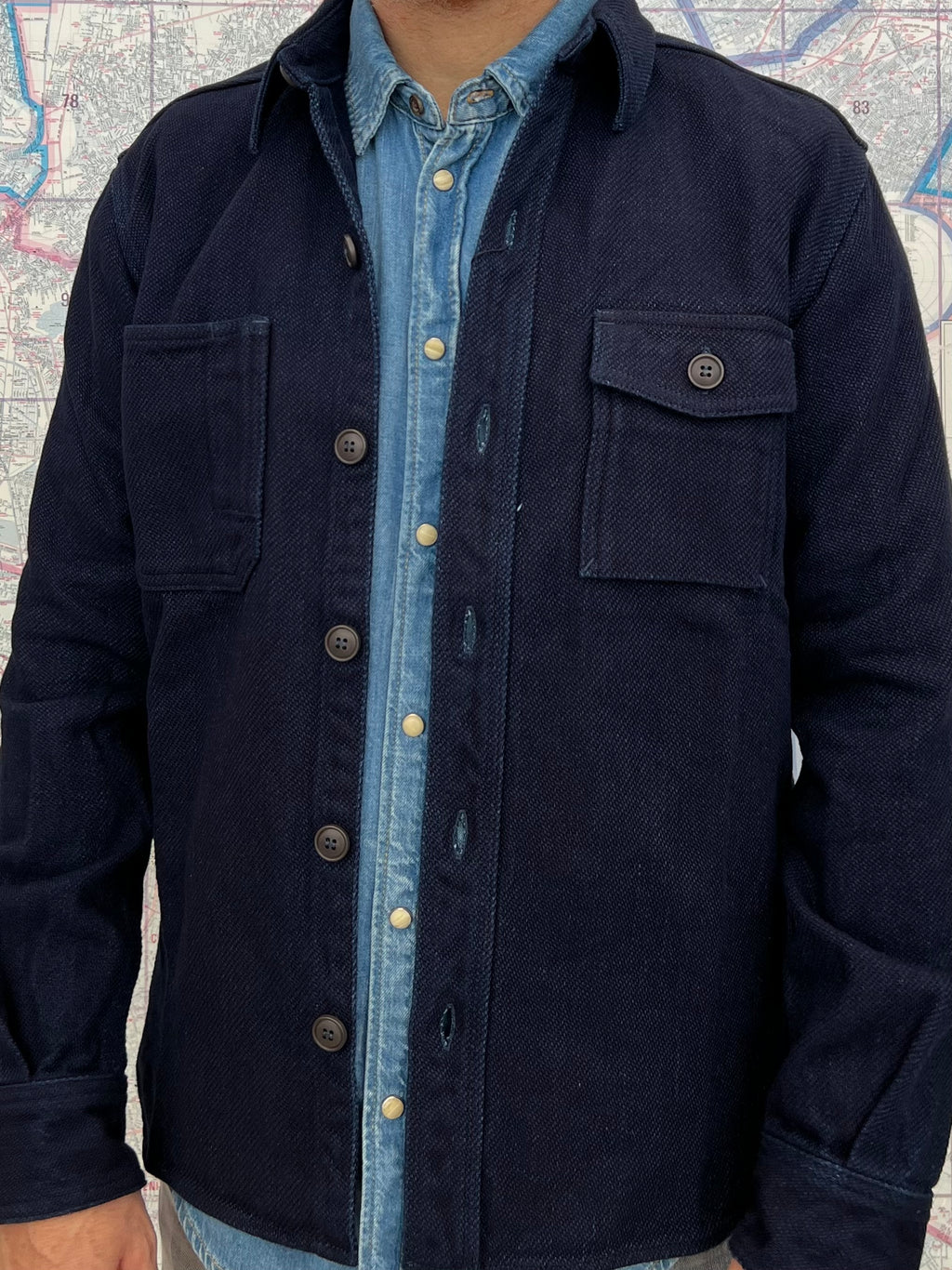 Momotaro Heavyweight Indigo Sashiko Shirt