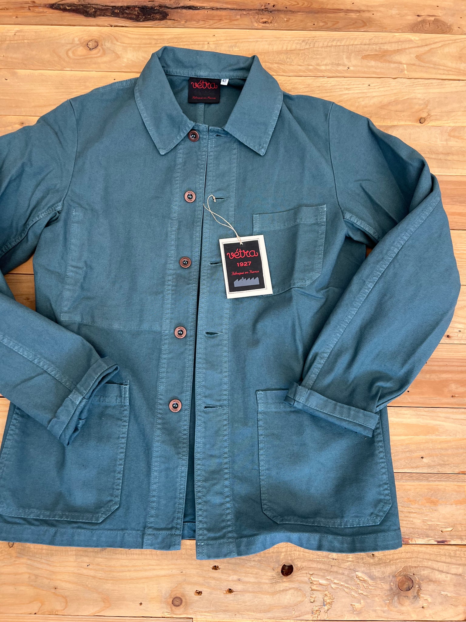 Vetra French Chore Jacket Eucalyptus