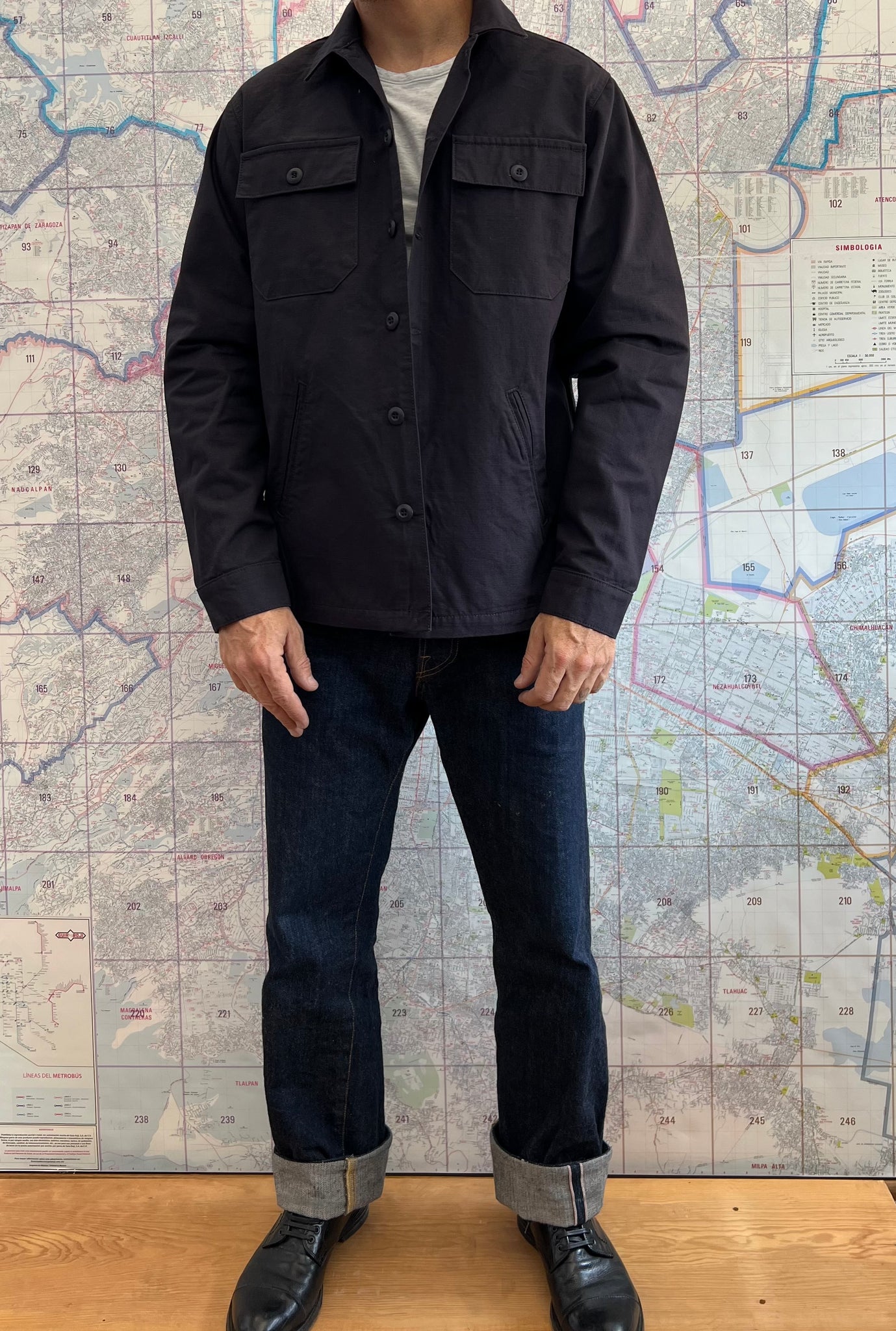 Navy Overshirt 8 oz ripstop