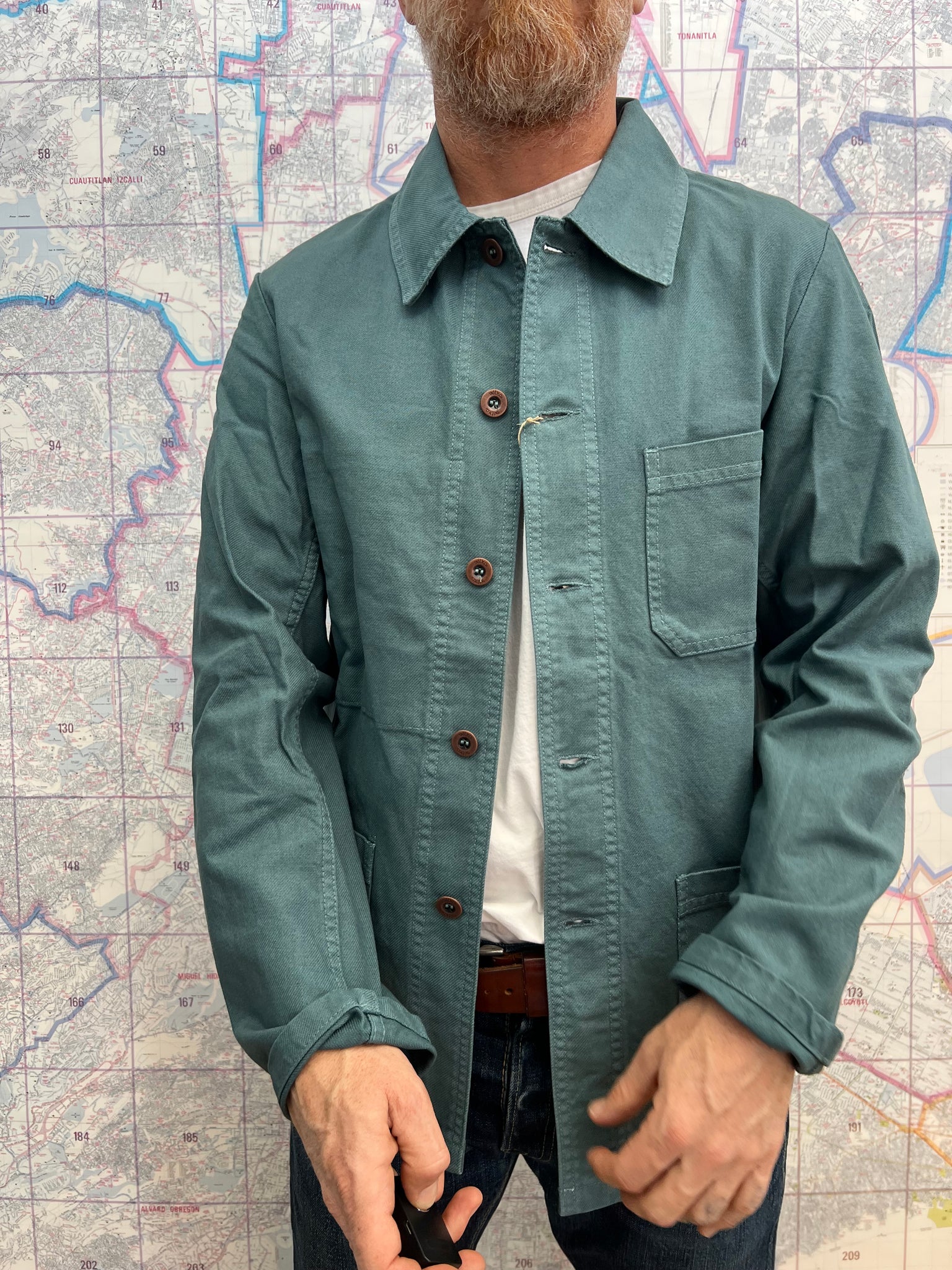 Vetra French Chore Jacket Eucalyptus