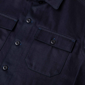Military Overshirt 12 oz Midnight Blue Selvedge Benzak